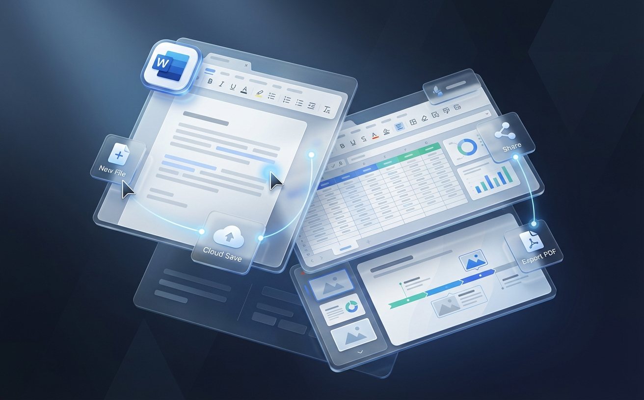 WPS教程中的文档导出与保存操作界面