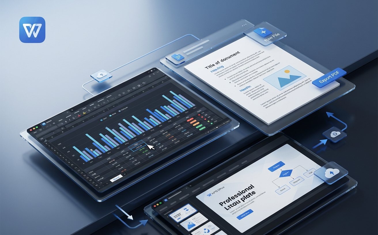 WPS文档与表格协同编辑界面示例